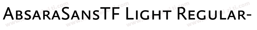 AbsaraSansTF Light Regular字体转换